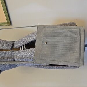 Madewell The Slim Brooklyn Crossbody Bag: Corduroy Suede Edition Frosted Willow